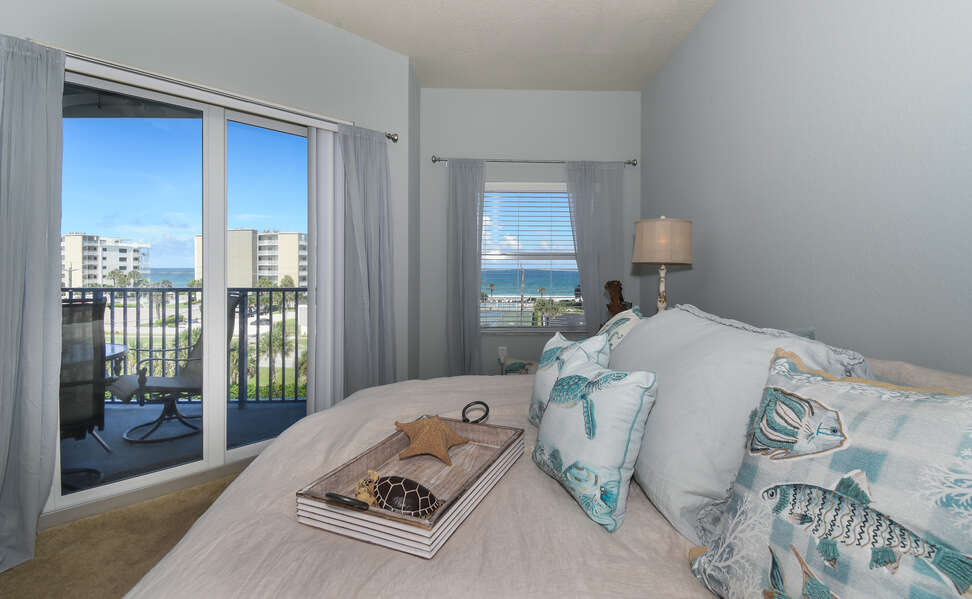 Guest bedroom with amazing balcony view