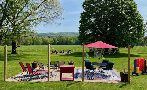 Fabulous outdoor spaces to take in the views and enjoy outdoor games.