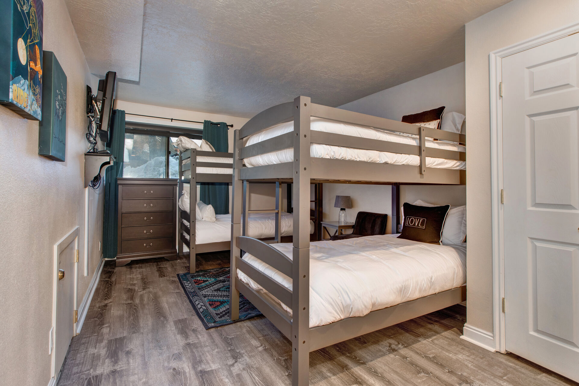 Bedroom 3 Bunk Room with two twin over twin bunks, 32
