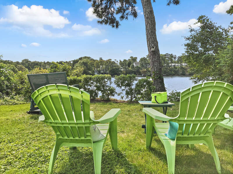 View of Joseph's Pond from the back yard - 35 Vacation Lane Harwich Cape Cod - New England Vacation Rentals
