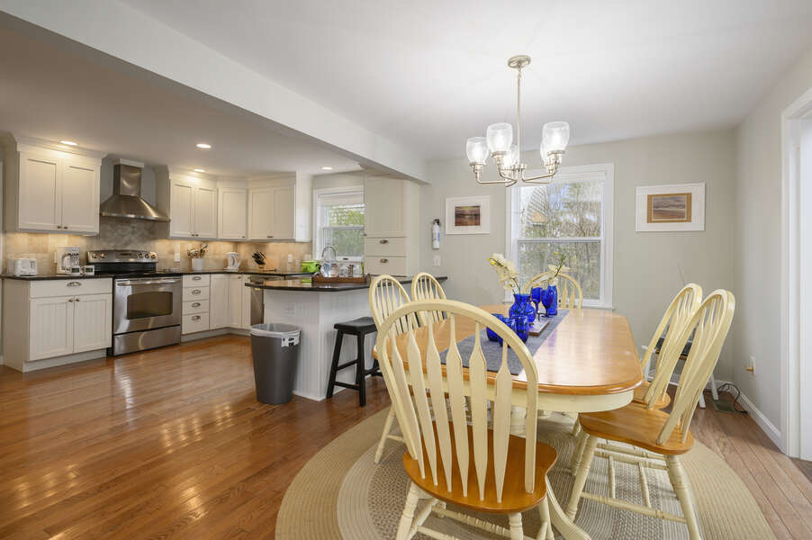 Dining area with open kitchen - 35 Vacation Lane Harwich Cape Cod - New England Vacation Rentals