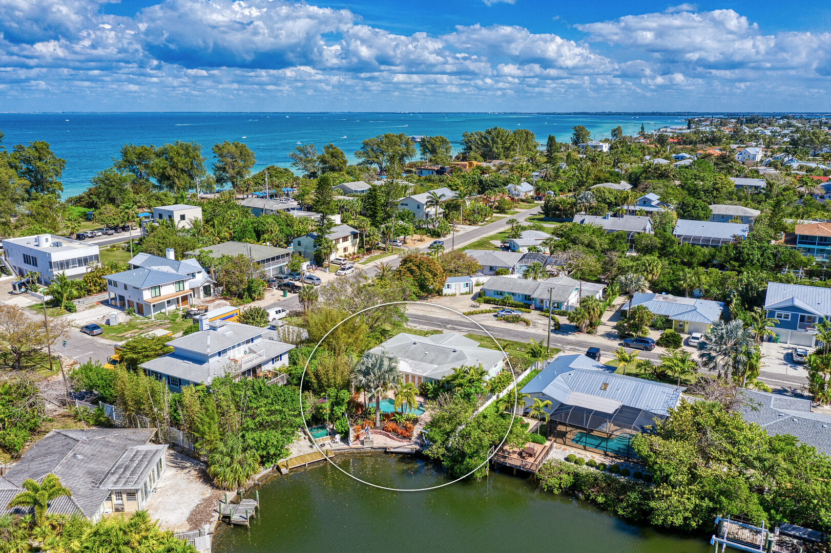 aerial view from the North of Mermaids & Manatees