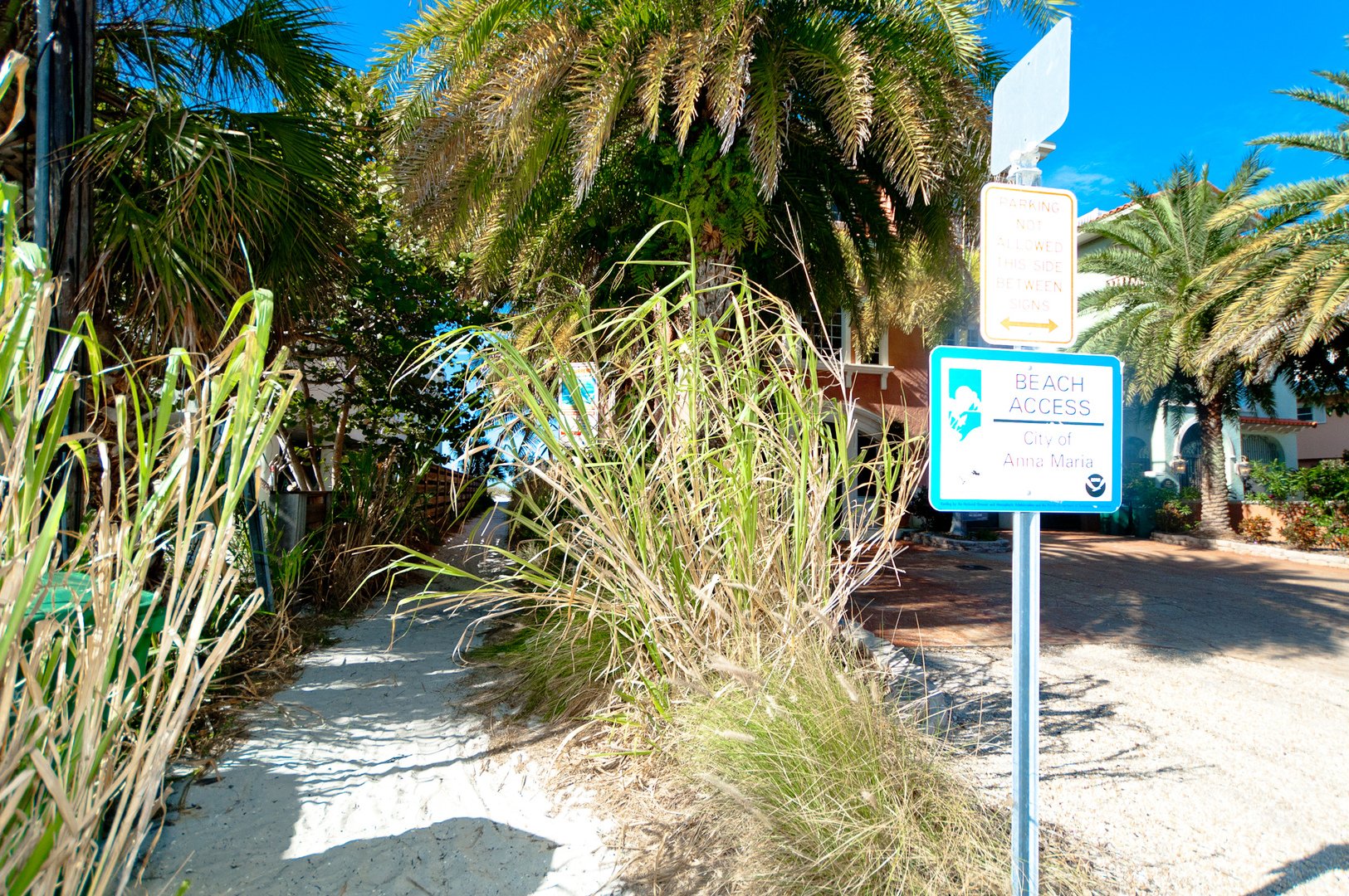 Anna Maria Island public beach access path