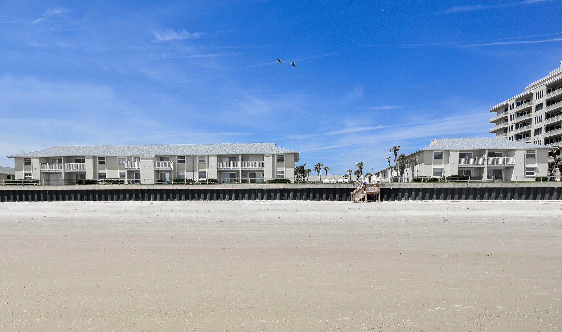View of the complex from the beach.