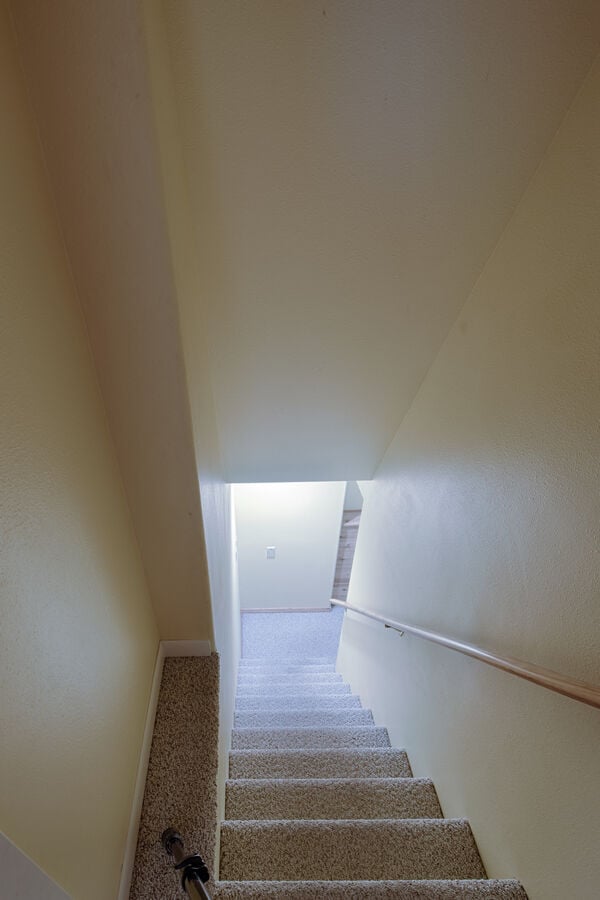 Stairwell to daylight basement.