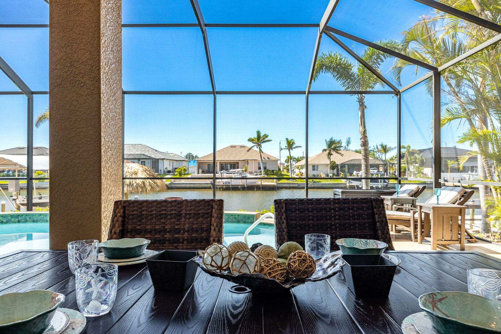 Outdoor dining area