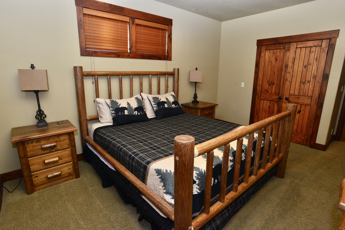 Guest bedroom has large closet and one King bed.