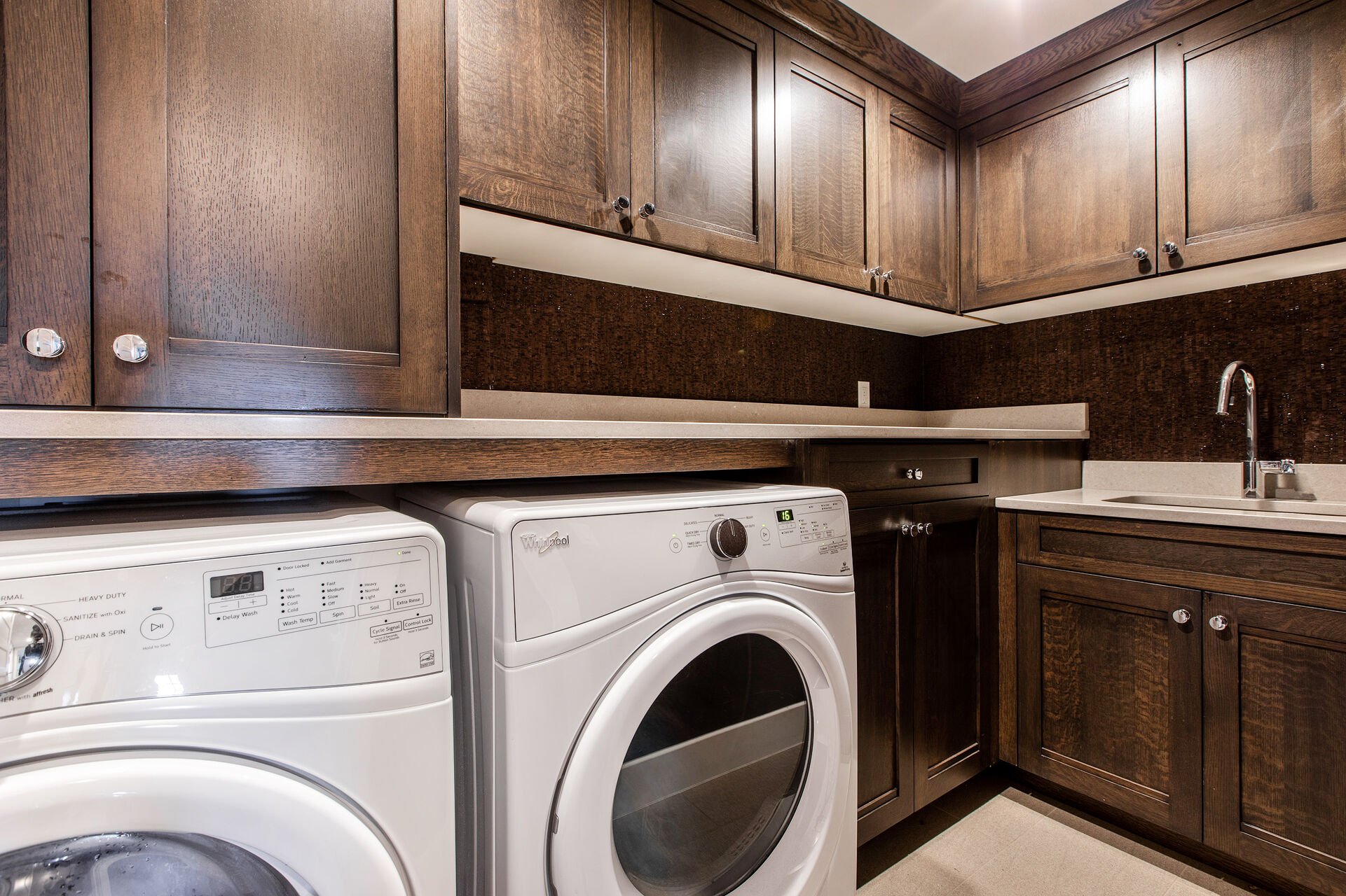 Full Laundry Room with Full-size Washer and Dryer