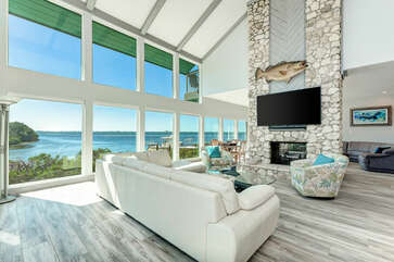 Living Room with Gorgeous Views of the Bay!