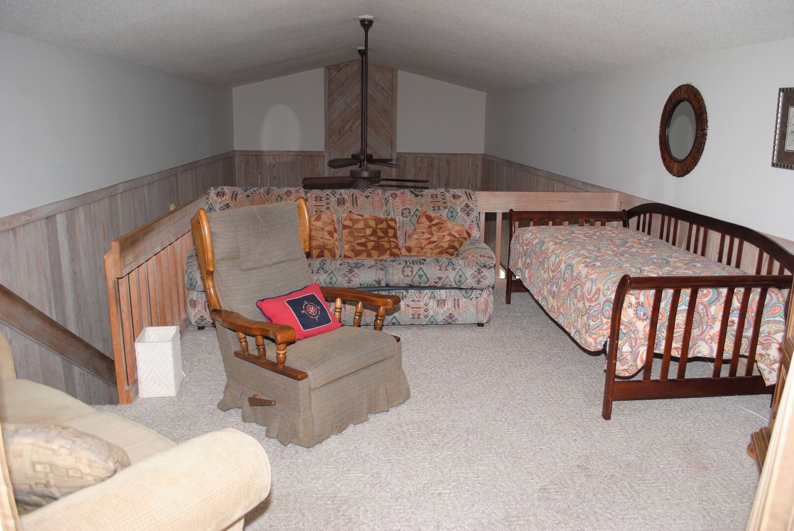 Loft with full daybed and queen sofa sleeper