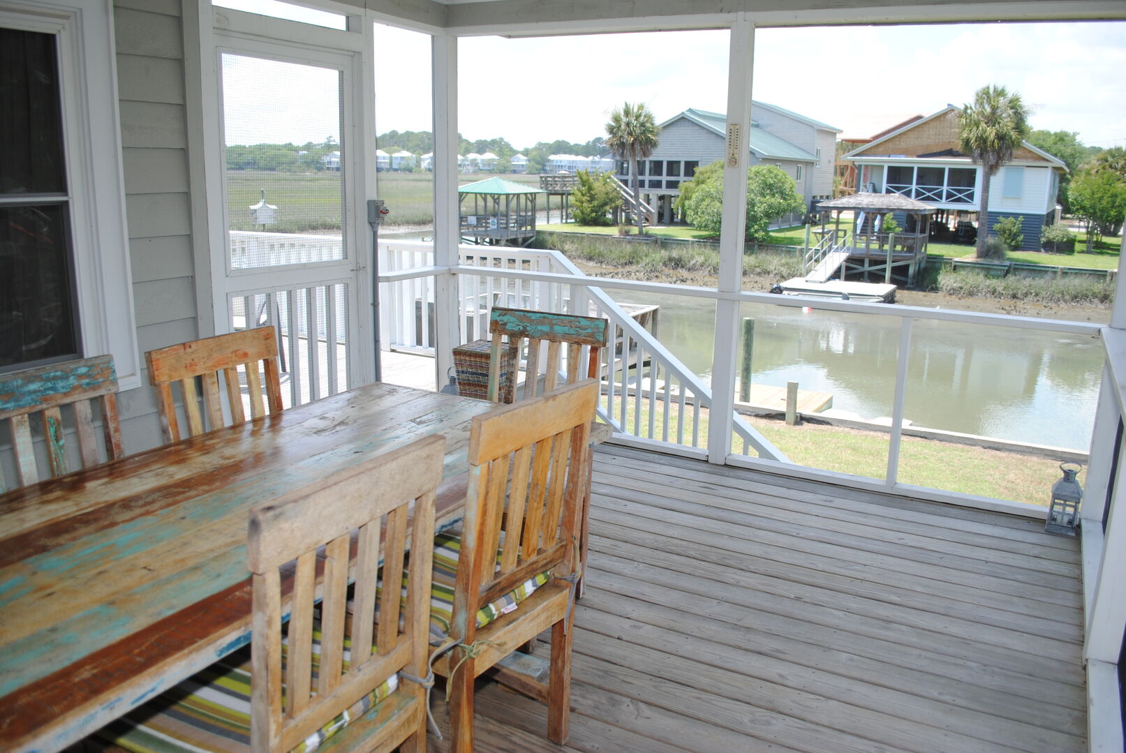 Screened Porch Overlooking Canal