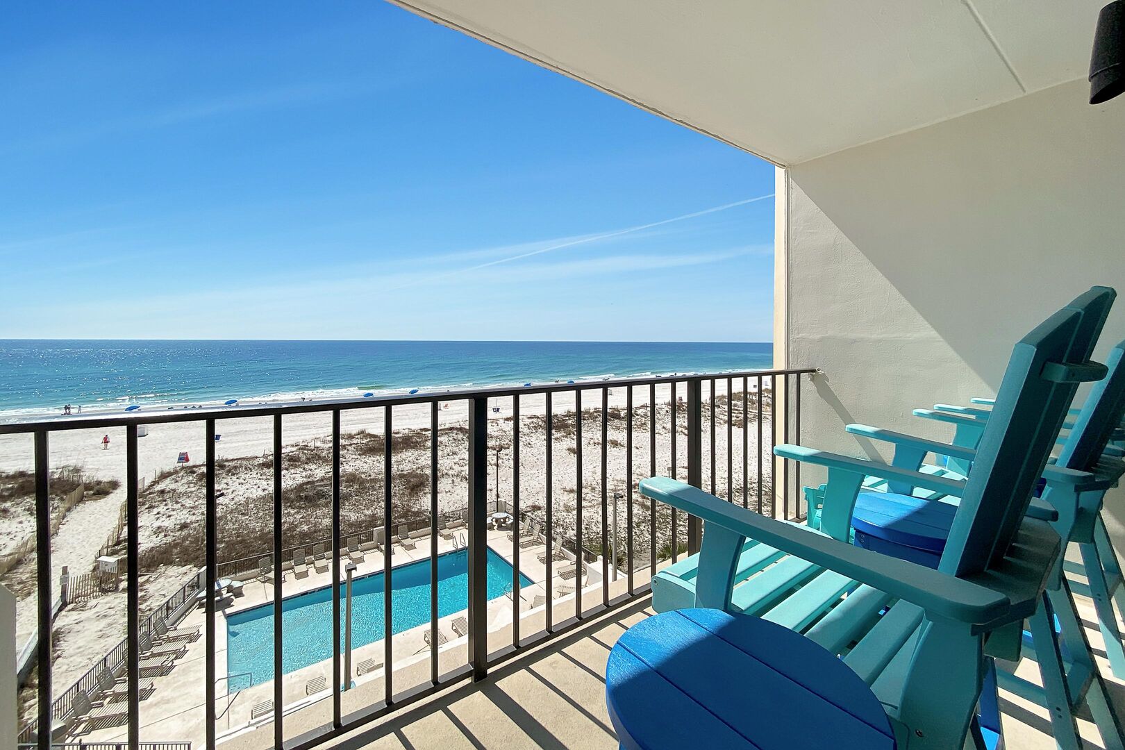 Private Balcony overlooking the Pool and the Gulf of Mexico