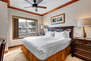 Side A Master Bedroom with jacuzzi tub, king bed, and 43