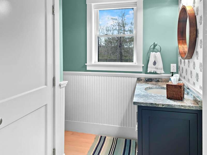 Half bath with Laundry room -31 Pine Rd West Dennis- Cape Cod- New England Vacation Rentals