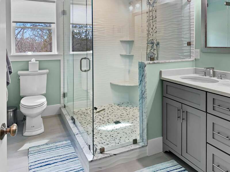 Bath room #4 Full with shower ensuite to bedroom 4-31 Pine Rd West Dennis- Cape Cod- New England Vacation Rentals