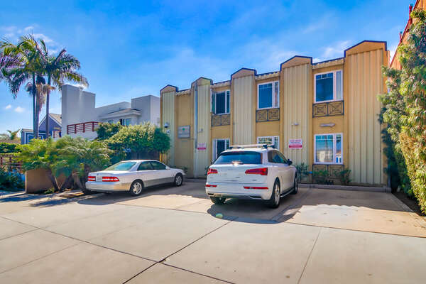 Front view of condo complex.