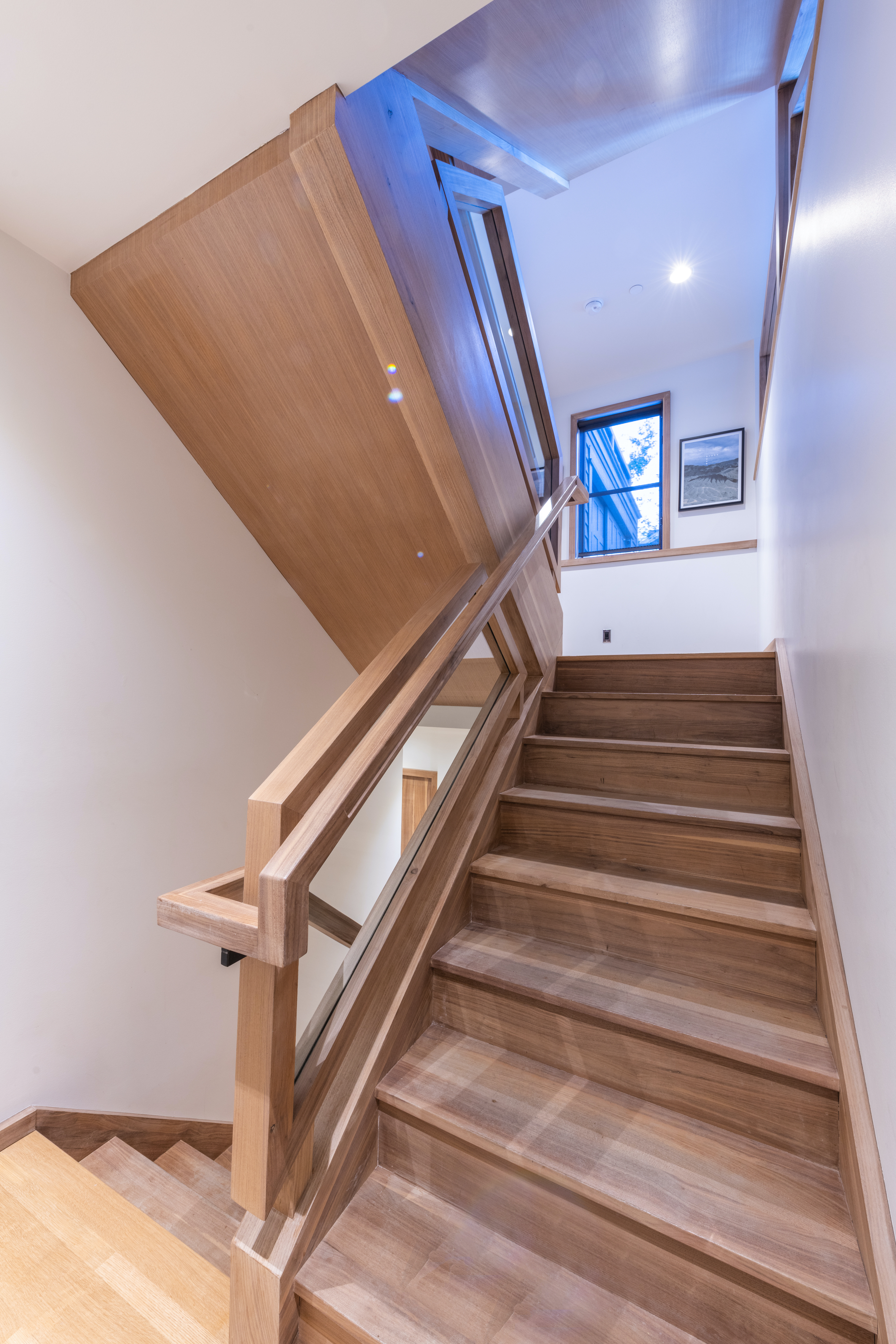 Stairs from entry level to main