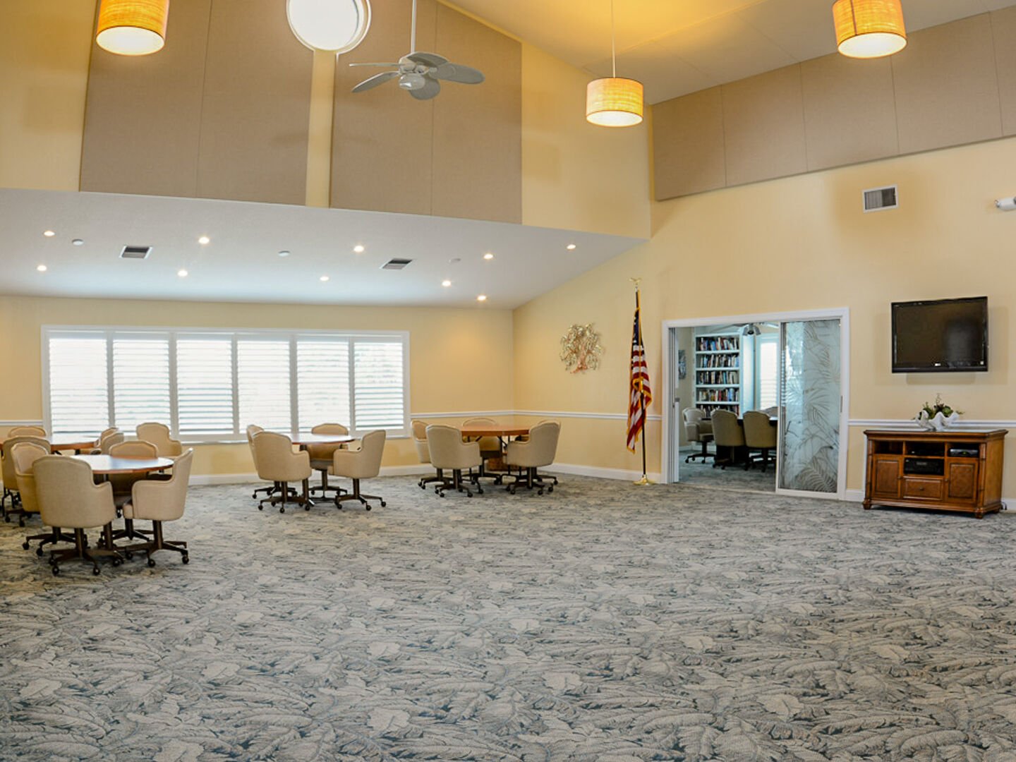 large conference center in clubhouse