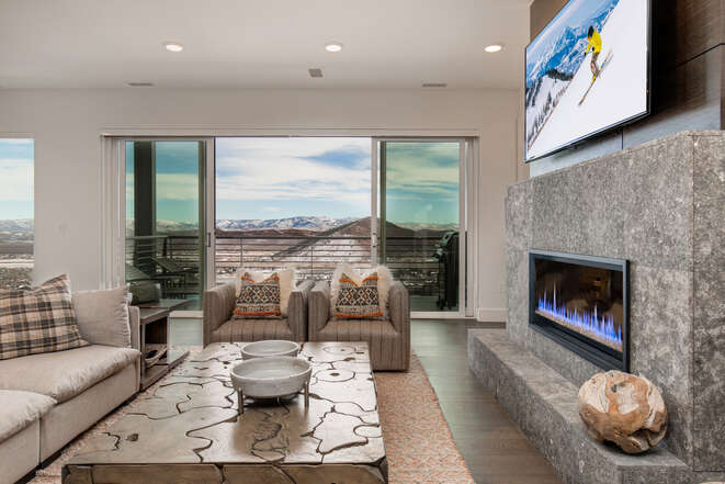 Private Balcony with Stunning Views Overlooking the Canyons Village