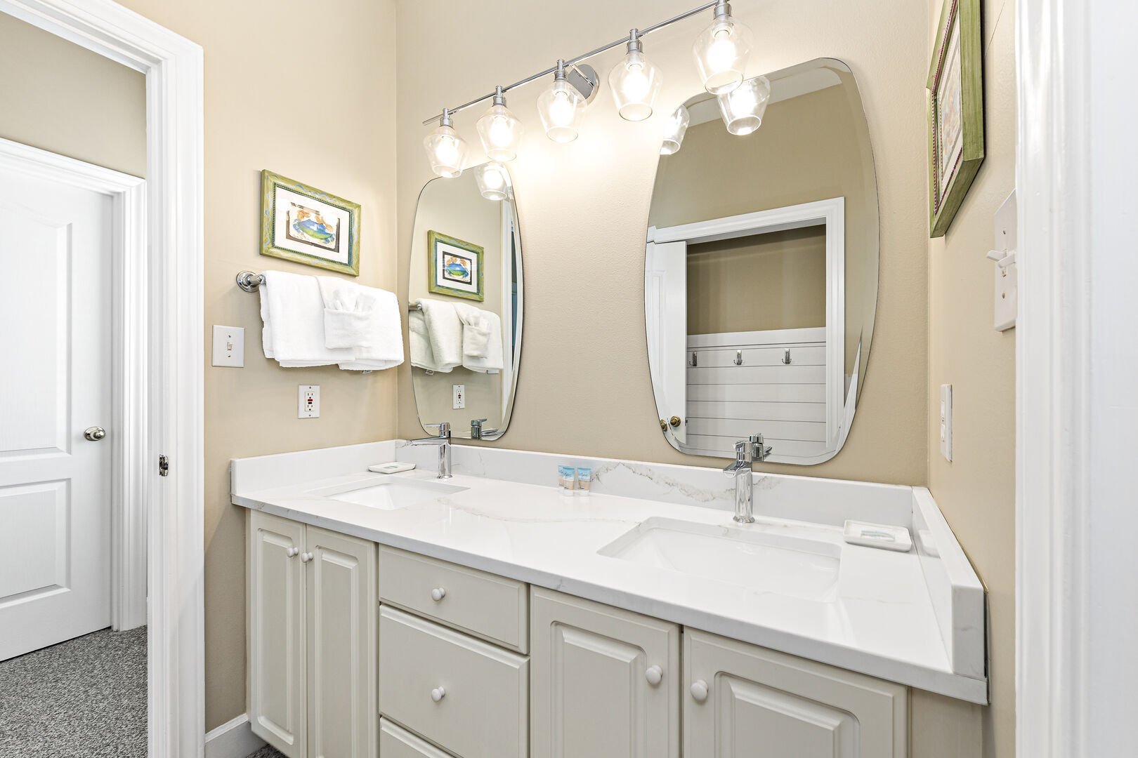 Private Guest EnSuite Bathroom with Double Sink Vanity
