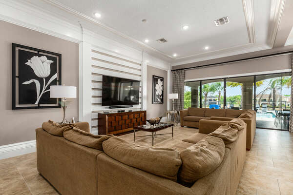 The open concept living area makes it the perfect gathering place