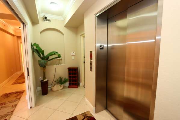 Private elevator entrance into condo