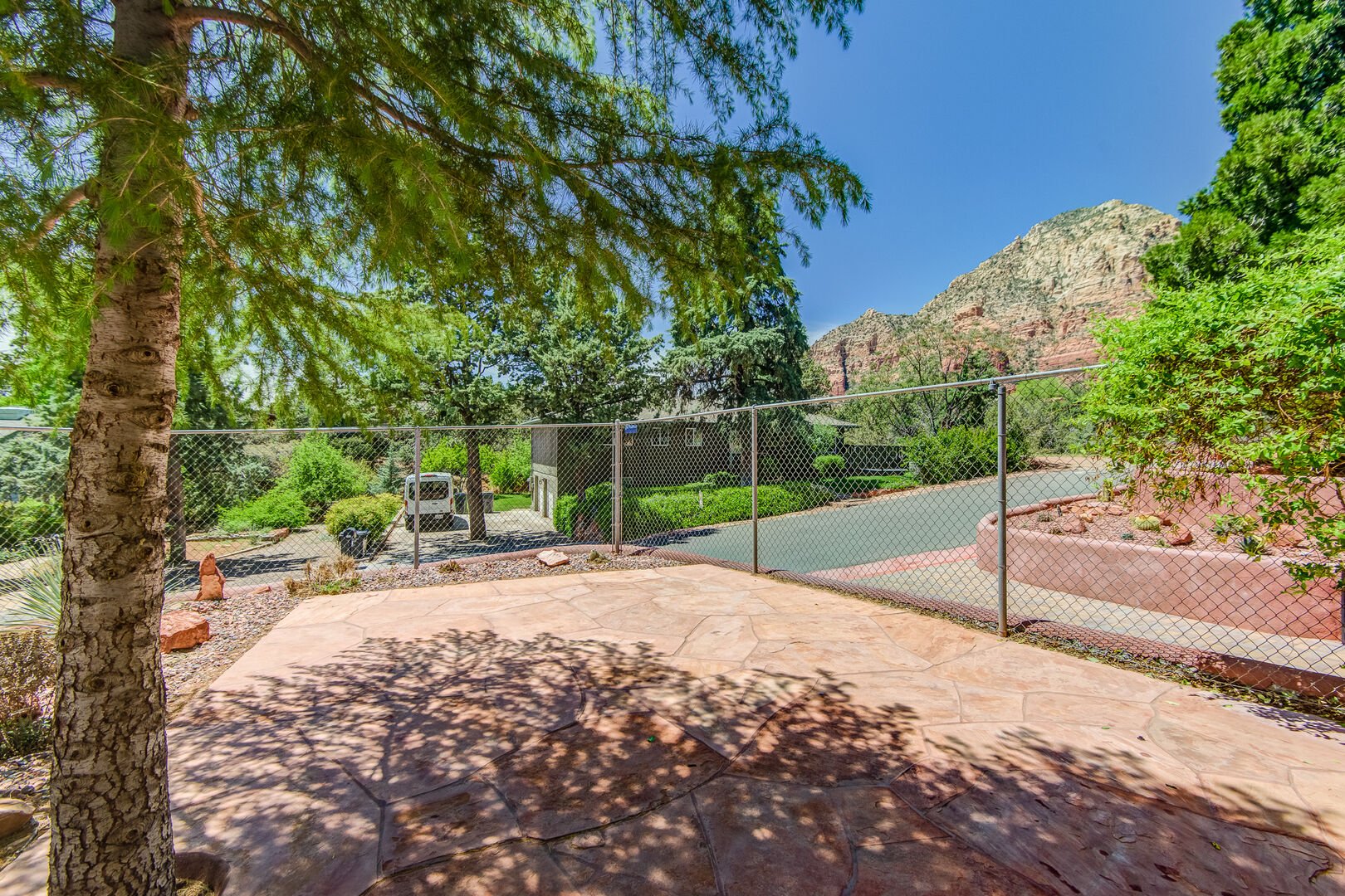 Private Fenced Yard with Red Rock Views