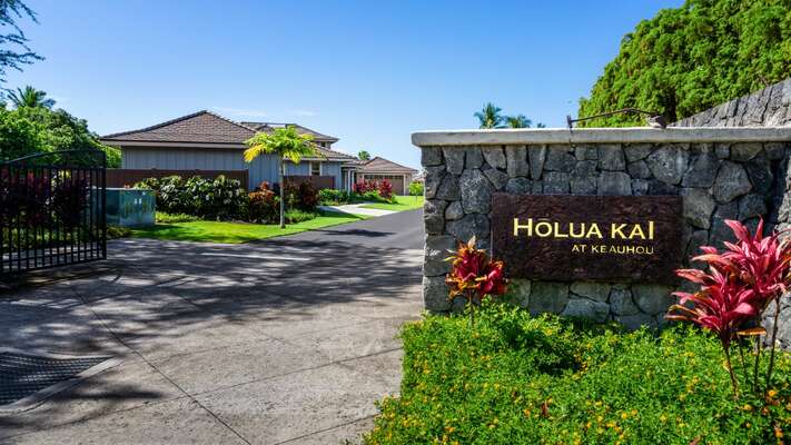 Home is located in the gated community of Holua Kai