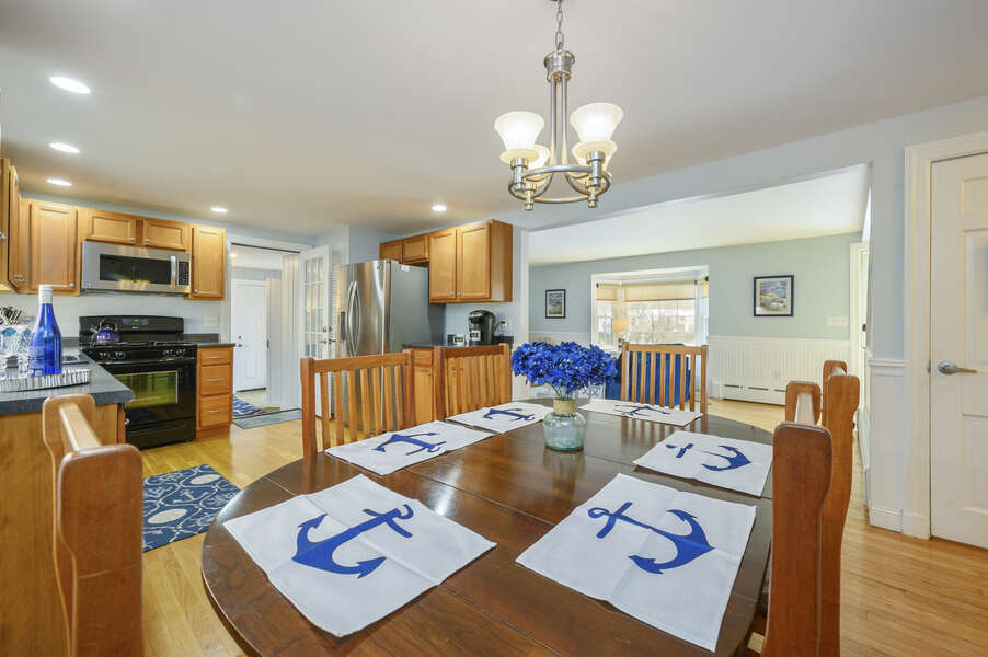 Dining area with plenty of room for the family-50 Foster Road Hyannis Cape Cod- New England Vacation Rentals