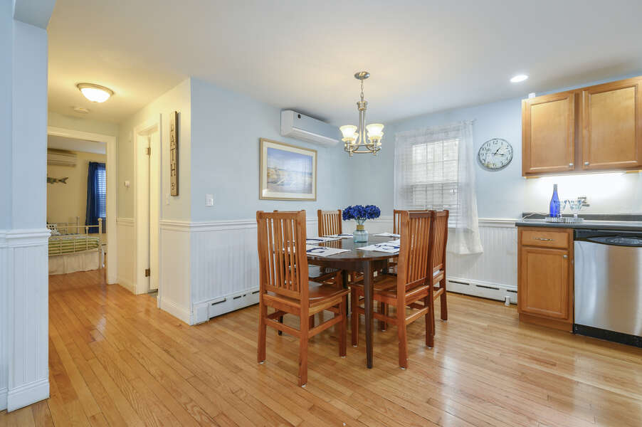 Dining area and hallway to bath and bedrooms-50 Foster Road Hyannis Cape Cod- New England Vacation Rentals