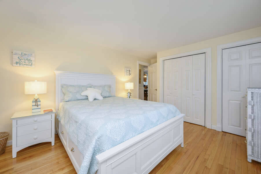 Bedroom #2 Queen bed double closets and dresser-50 Foster Road Hyannis Cape Cod- New England Vacation Rentals