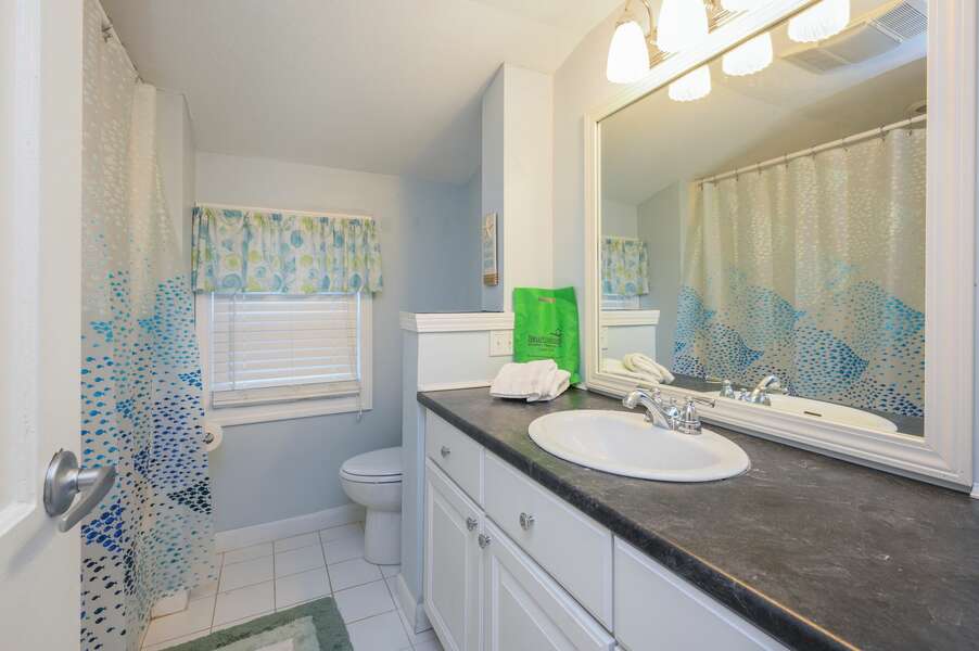 Bathroom #2 full with tub/shower combo-50 Foster Road Hyannis Cape Cod- New England Vacation Rentals