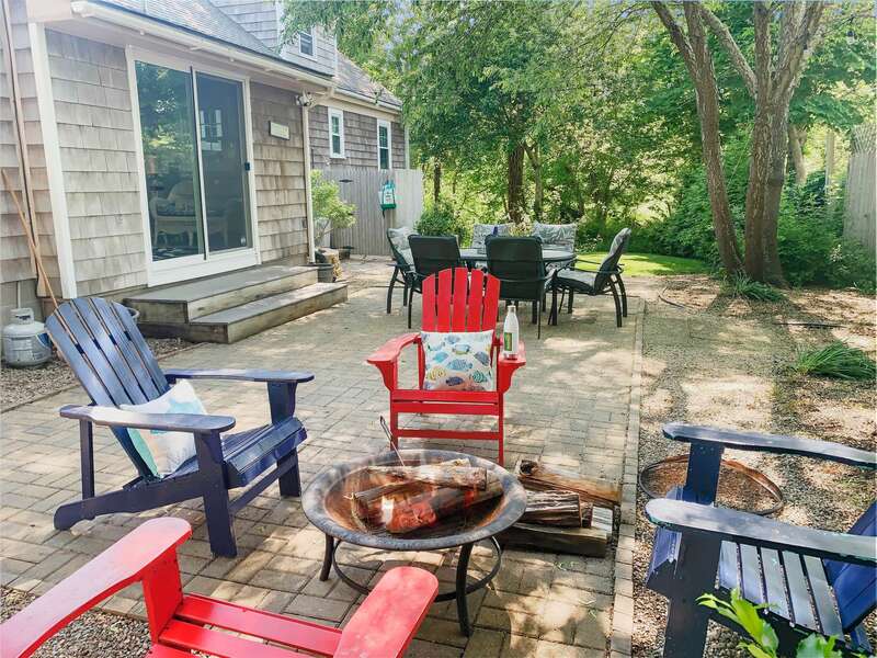 Back yard patio -50 Foster Road Hyannis Cape Cod- New England Vacation Rentals
