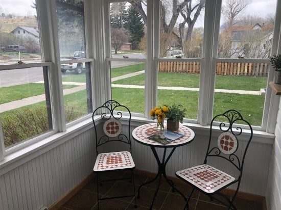 Sun room perfect for morning coffee