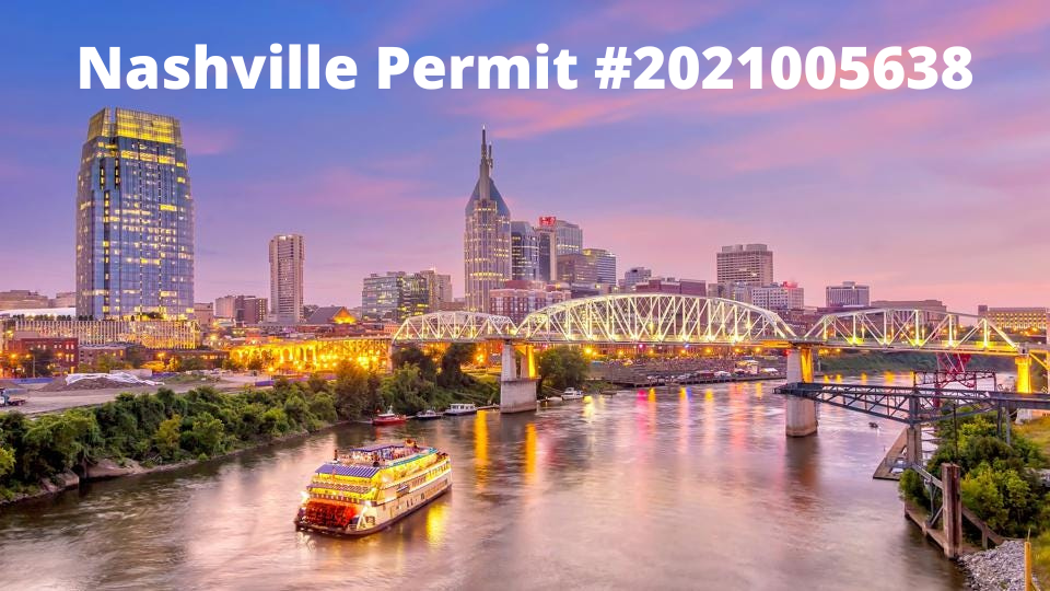Nashville Permit Number: Issued 2021 followed by:2021005638
