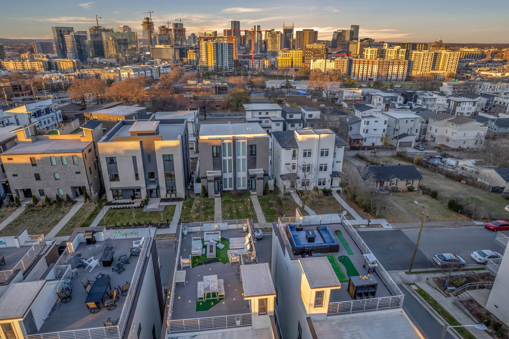 Brand new end unit in the heart of the Gulch with amazing views of downtown Nashville