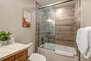 Upstairs bathroom with shower/tub combo