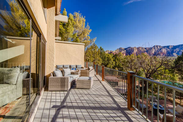 Main Level Deck with Stunning Red Rock Views