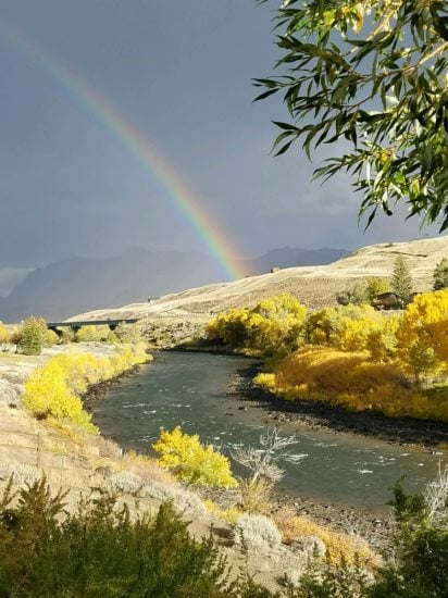 Rainbow over River