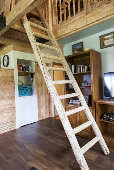 Access ladder to the loft bedroom