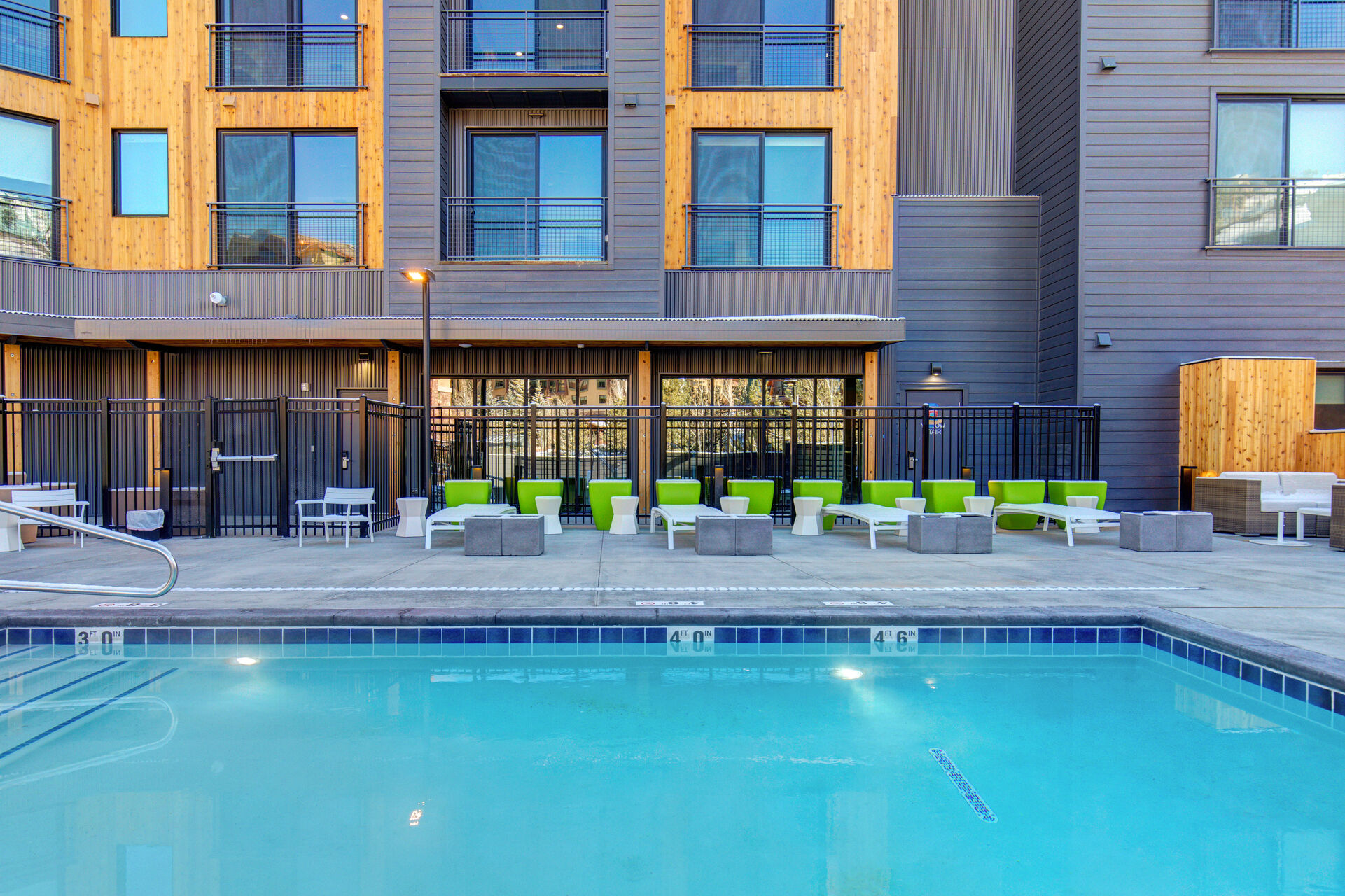 Communal Patio with a Heated Year-round Pool and Hot Tub