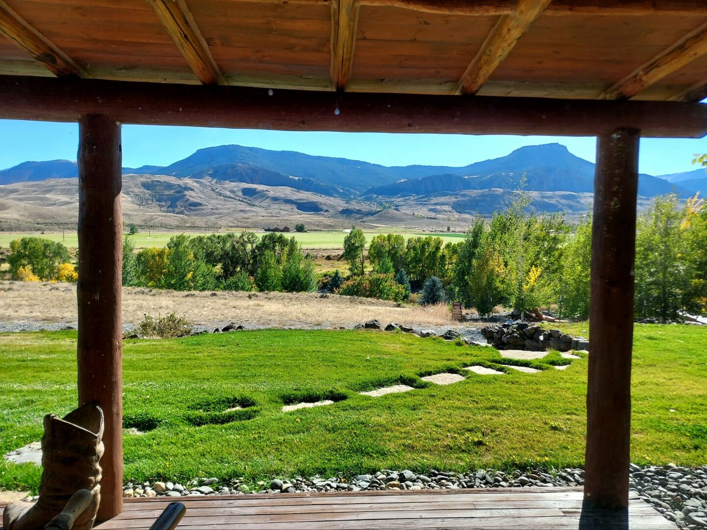 View From the Porch, The Bunkhouse on the left and the owners home on the right