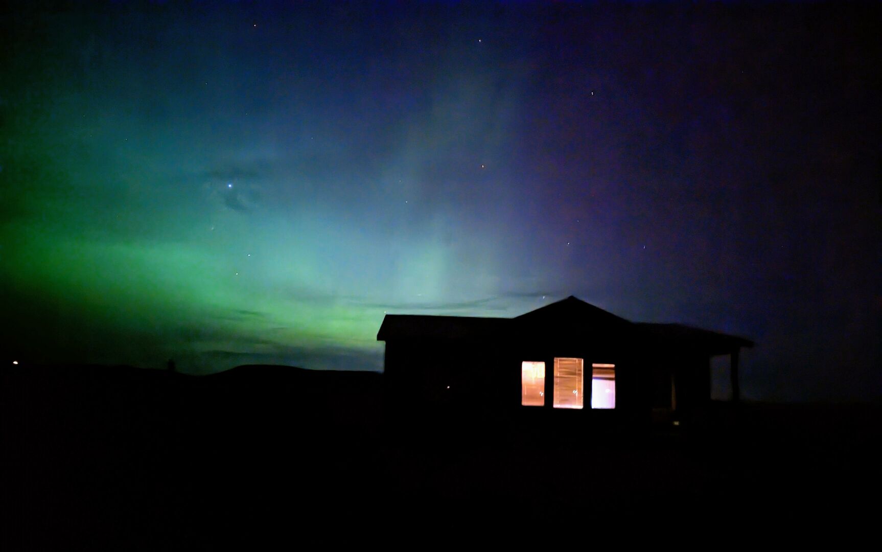 Northern lights at the cabin