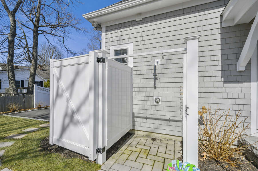 Outdoor shower - 445 Lower County Rd Harwich- Cape Cod- New England Vacation Rentals.