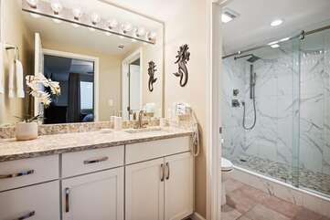 Master Bathroom with large walk in shower