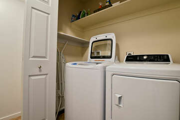 Laundry Closet with Washer and Dryer.