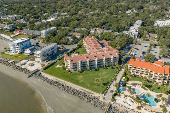 An aerial view of King & Prince Resort