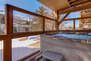 Private Patio with hot tub, bbq grill, and stunning views of surrounding Old Town Park CIty
