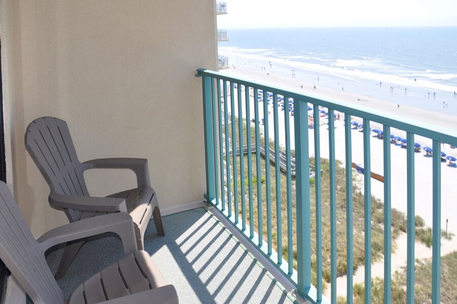 Verandas 1004 - vacation condo in Ocean Drive Beach, North Myrtle Beach | balcony view 2 | Thomas Beach Vacations