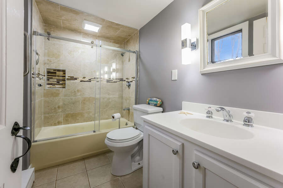 Bath #2 Ensuite bath for bedroom #1-75 Pinewood Rd Hyannis Cape Cod- New England Vacation Rentals